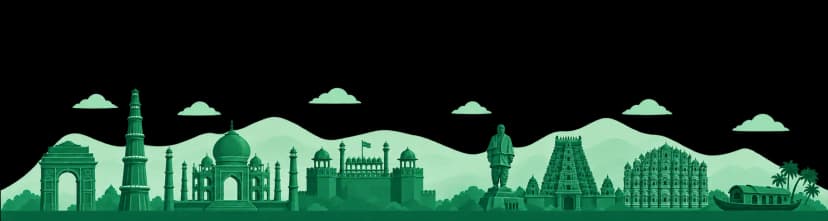 India monuments skyline